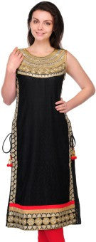 RANGMANCH WOMEN BLACK PARTYWEAR KURTI